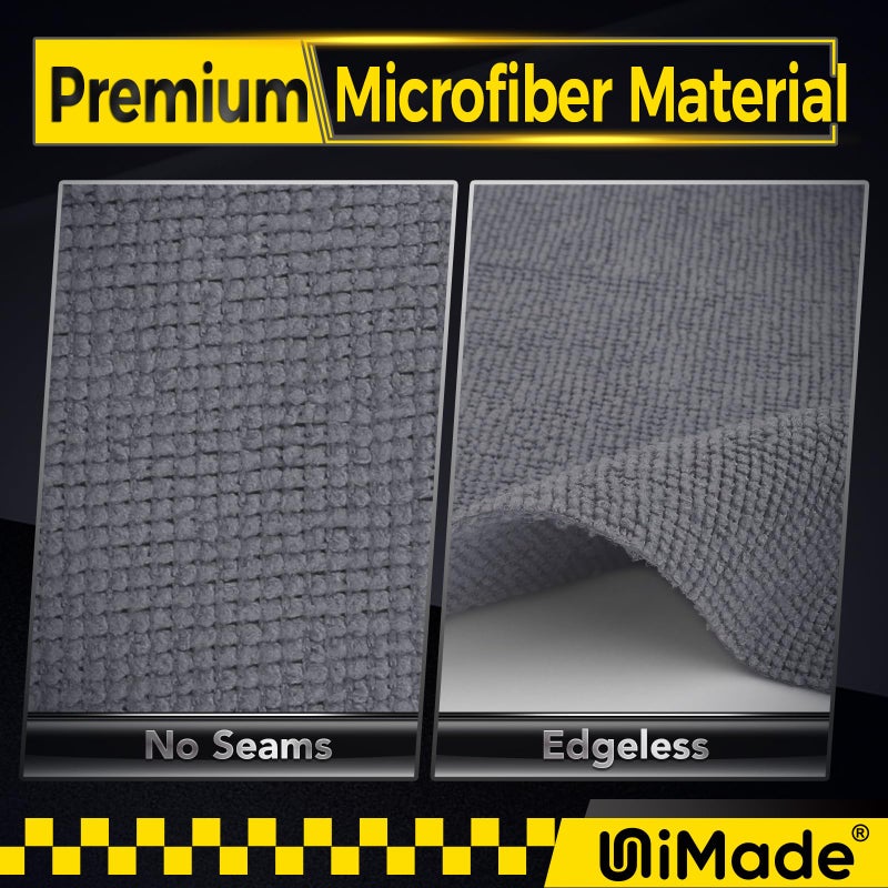 UNIMADE Microfiber Cleaning Cloth, 100 Pack Microfiber Towels for Cars Commercial Grade Work Rags Bulk Detailing Cloth for Automotive Bar Mechanic Restaurant Garage Housekeeping, 11.5""x 11.5"", Grey - Image 2